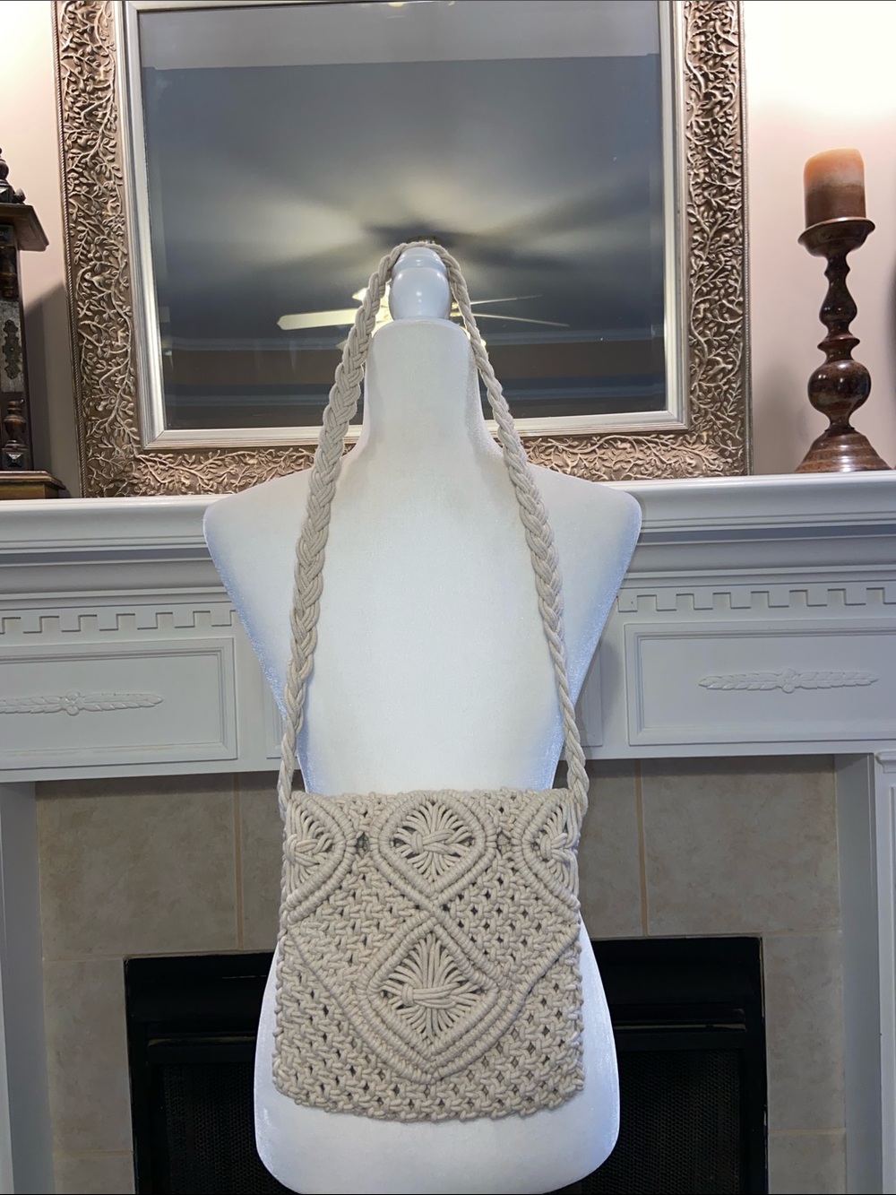 Tommy Bahama Handcrafted Macramé Crossbody Bag- Boho Style Festival